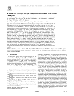 Carbon and hydrogen isotopic composition of