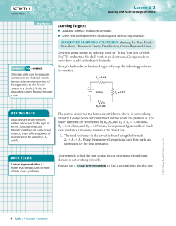 Lesson 1-2 Learning Targets: WRITING MATH MATH
