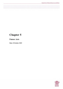 Future Acts - Department of Natural Resources and Mines