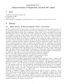 Experiment No: 4 Characteristics of Separately Excited DC motor 1