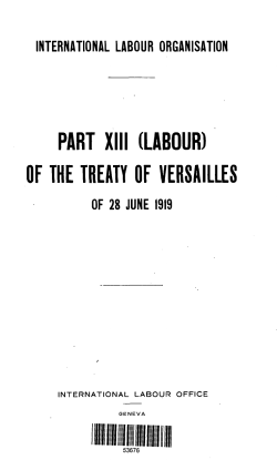 part xiii (labour) of the treaty of versailles