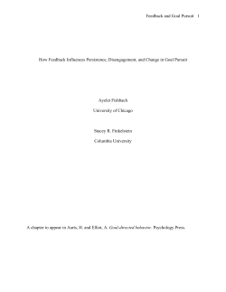 Feedback - The University of Chicago Booth School of Business