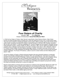 Four Sisters of Charity - Michigan Women`s Hall of Fame