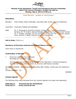 The Corporation of the City of Guelph