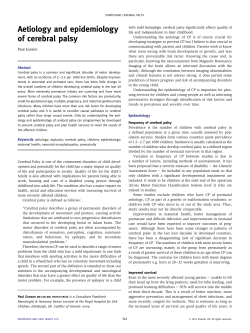 Aetiology and epidemiology of cerebral palsy