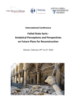 Failed State Syria - Analytical Perceptions and Perspectives on