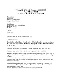 7:30 pm - Village of Cornwall-on