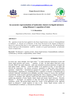 An accurate representation of molecular clusters in liquid