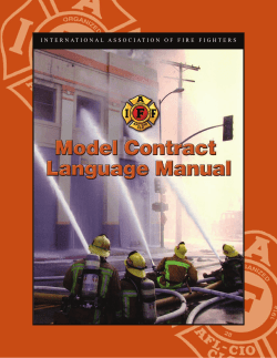 Model Contract Language Manual