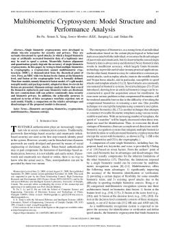 Multibiometric Cryptosystem: Model Structure and