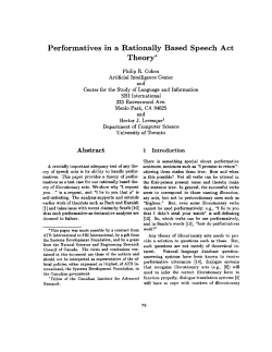 Performatives in a Rationally Based Speech Act Theory