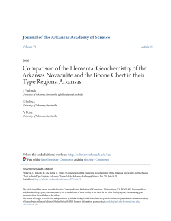 Comparison of the Elemental Geochemistry of the Arkansas