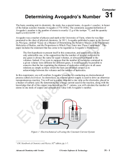 Determining Avogadro`s Number
