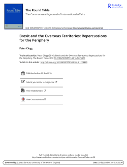 Brexit and the Overseas Territories: Repercussions for the