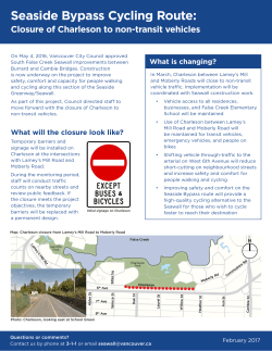 Closure of Charleson to non-transit vehicles