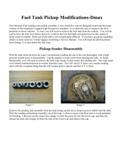 Fuel Tank Pickup Modifications-Dmax