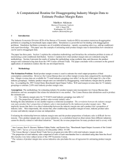 A Computational Routine for Disaggregating Industry Margin Data to