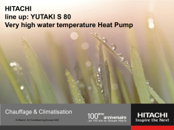 HITACHI line up: YUTAKI S 80 Very high water