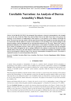 Unreliable Narration: An Analysis of Darren Aronofsky`s Black Swan
