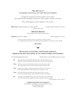 A Choral Festival on the Nicene Creed (March 9, 2003)