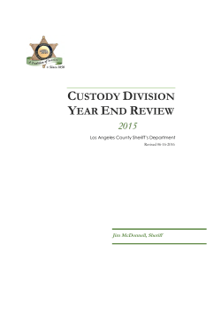 custody division year end review