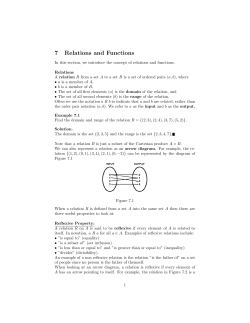 7 Relations and Functions