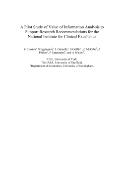 A Pilot Study of Value of Information Analysis to