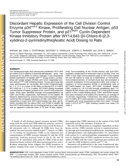 Discordant Hepatic Expression of the Cell Division Control Enzyme