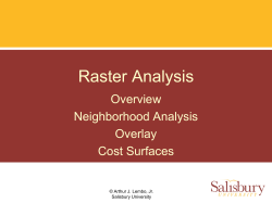 Raster Analysis - Salisbury University