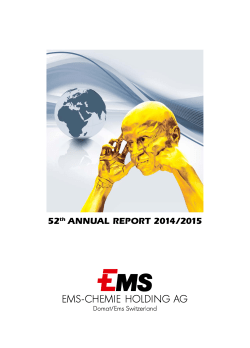 52th ANNUAL REPORT 2014 / 2015