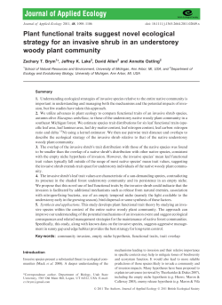 Plant functional traits suggest novel ecological strategy for an