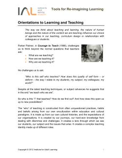 Orientations to Teaching