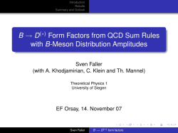 BD( ) Form Factors from QCD Sum Rules with B-Meson