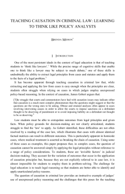 teaching causation in criminal law