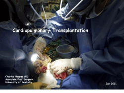 Cardiopulmonary Transplantation - Surgery