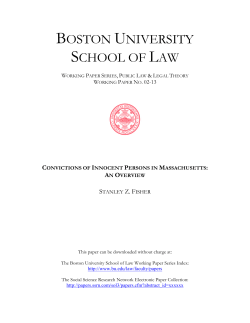 Convictions of Innocent Persons in