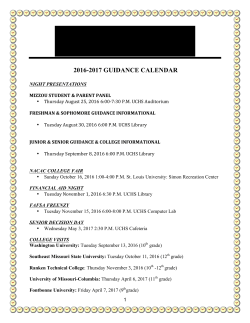 2016-17 Guidance Department Calendar