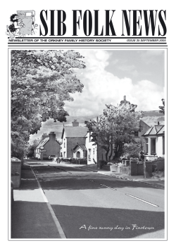 A fine sunny day in Finstown - Orkney Family History Society