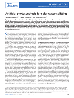 Artificial photosynthesis for solar water-splitting