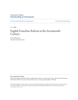 English Franchise Reform in the Seventeenth Century