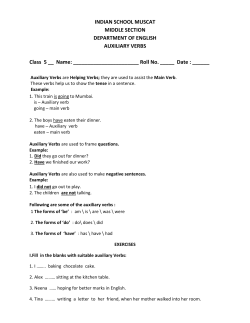 Class V-English-Auxiliary Verbs