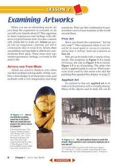 Chapter 1 Lesson 2: Examining Artworks