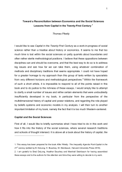1 Toward a Reconciliation between Economics