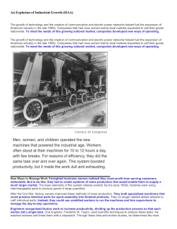 An Explosion of Industrial Growth (HAA)