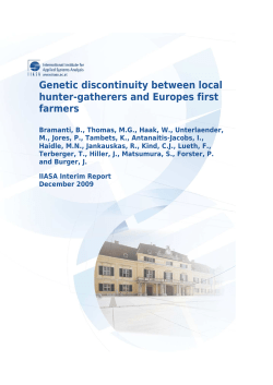 Genetic discontinuity between local hunter-gatherers