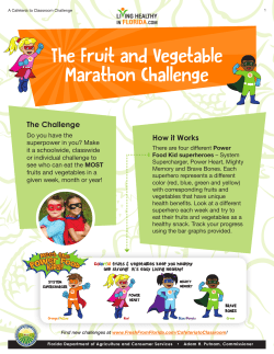The Fruit and Vegetable Marathon Challenge