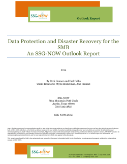 Data Protection and Disaster Recovery for the SMB