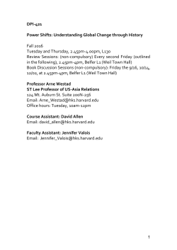 syllabus - Harvard Kennedy School