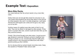 Example Text: Exposition More Bike Racks