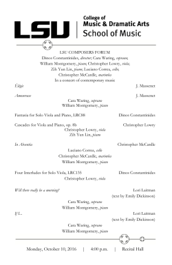 Student Recital Program Template